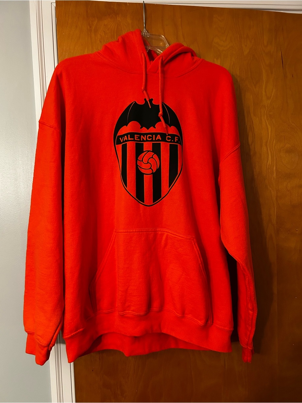 Valencia Spain soccer Hoodie - Men's Pullover Sweatshirt orange XL